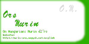 ors murin business card